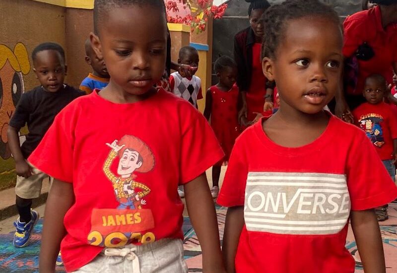 Kids displaying styles